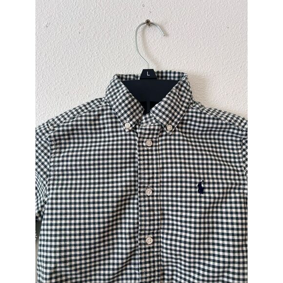 Ralph Lauren Boys Green Buffalo Checkered Button Down Shirt, Size 6 - Picture 3 of 6
